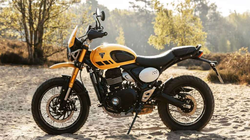 Triumph Scrambler 400 XC Review side profile